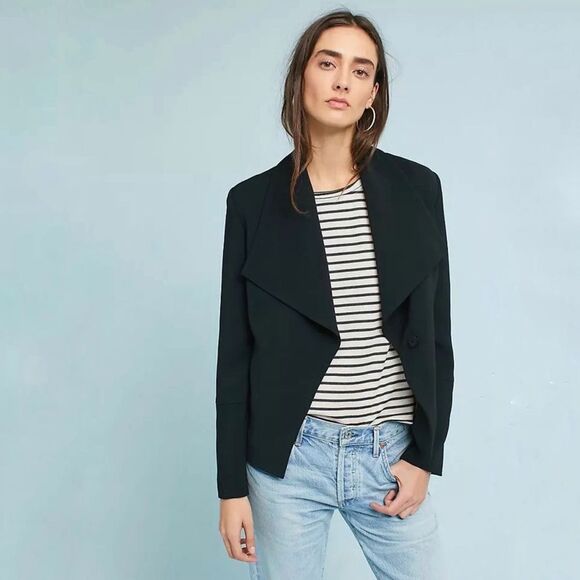 Anthropologie Greylin French Classic Jacket in Black Size Small - Picture 1 of 11